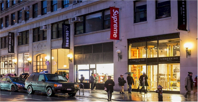 The first Supreme store in Manhattan.